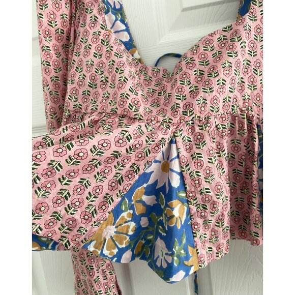 Alix of Bohemia Printed L/S Top with Lace up Back, size Small - Picture 5 of 15